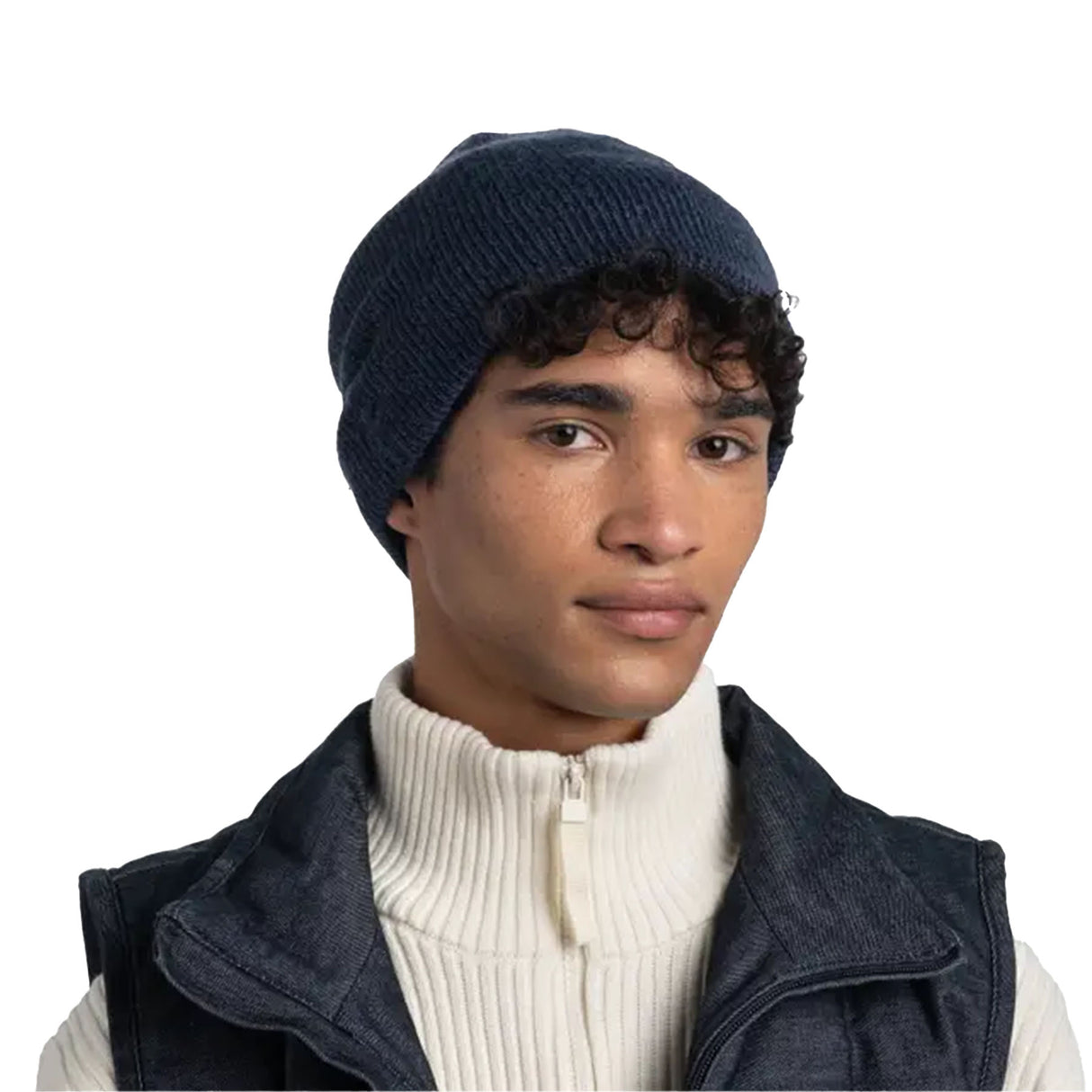 BUFF Knitted Jarn Hat Denim-Grey Melange #- 53 Degrees North