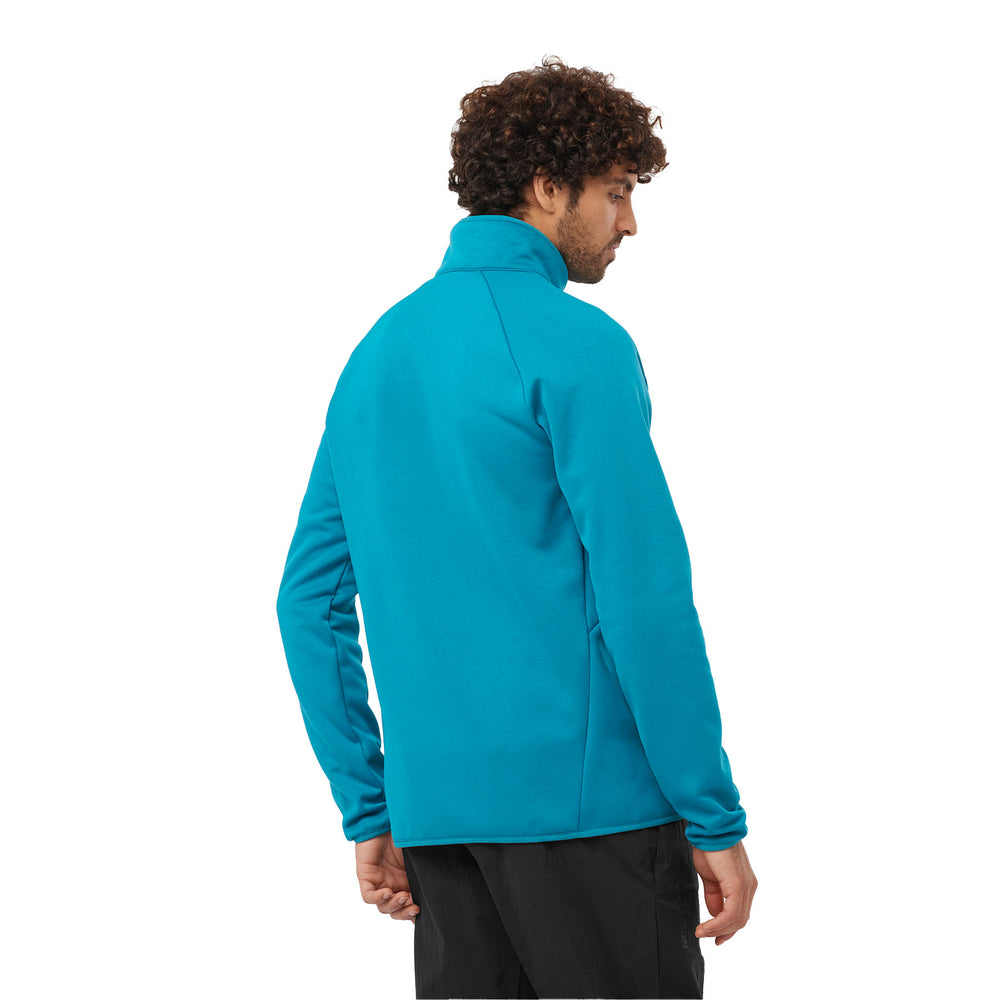 Salomon Men's Essential Warm Midlayer Fleece Pullover #color_tahitian-tide