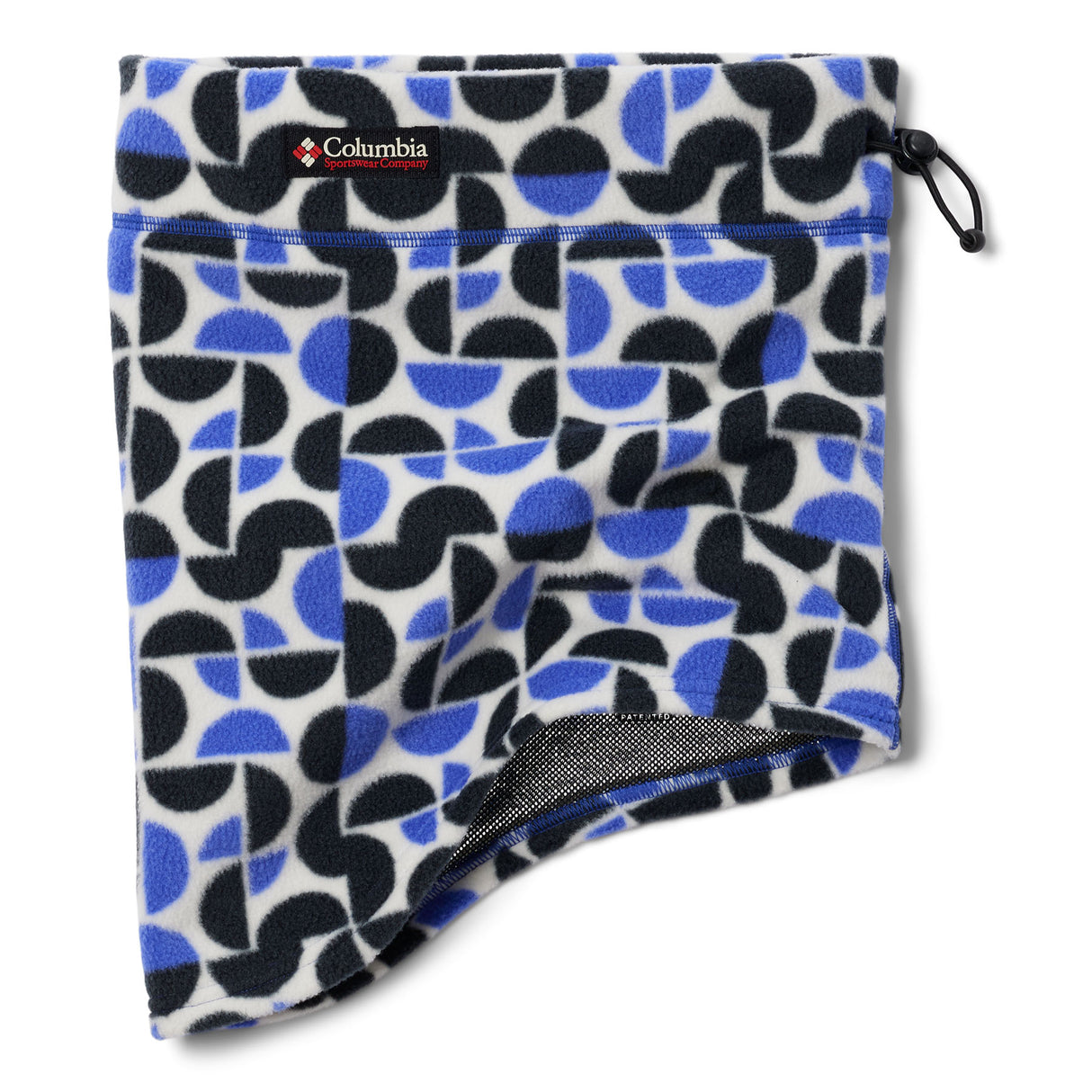 Columbia CSC II Fleece Neck Gaiter Chalk-Collegiate Navy Dolomites-Clematis Blue Retroscape #- 53 Degrees North