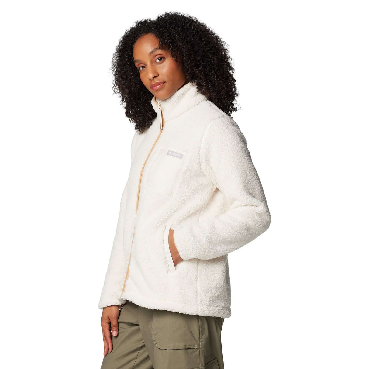 Columbia Women's West Bend Full Zip II Sherpa Jacket Chalk / X-Small-Chalk / Small-Chalk / Medium-Chalk / Large-Chalk / X-Large #- 53 Degrees North