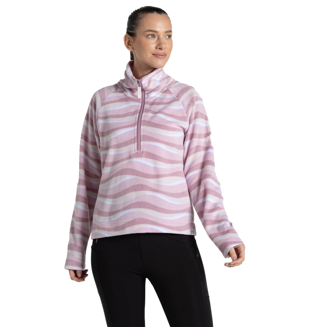 Craghoppers Women's Harper Half Zip Fleece #color_pink-lavender-print