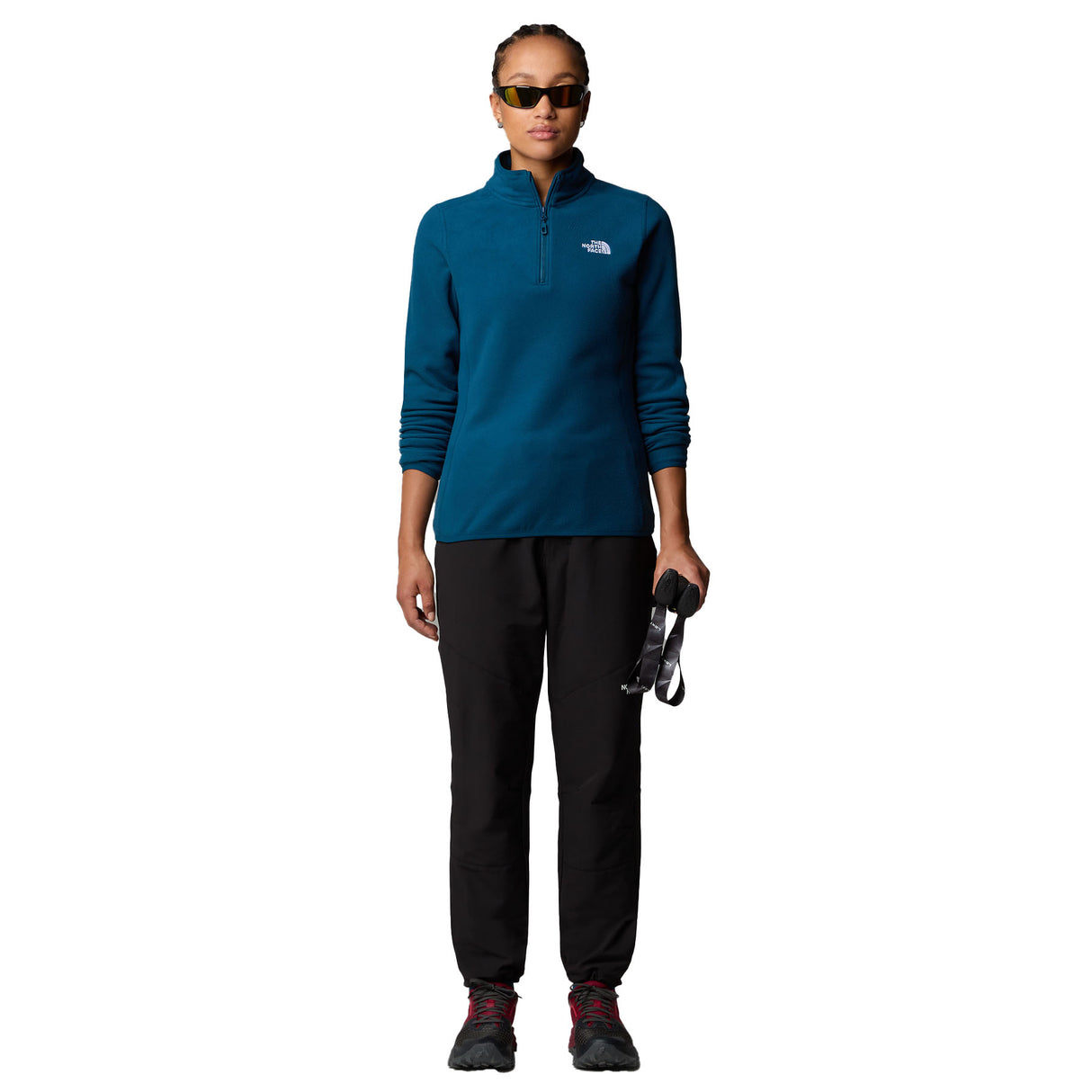 The North Face Women's 100 Glacier 1/4 Zip Fleece Midnight Petrol / X-Small-Midnight Petrol / Small-Midnight Petrol / Medium-Midnight Petrol / Large-Midnight Petrol / X-Large #- 53 Degrees North