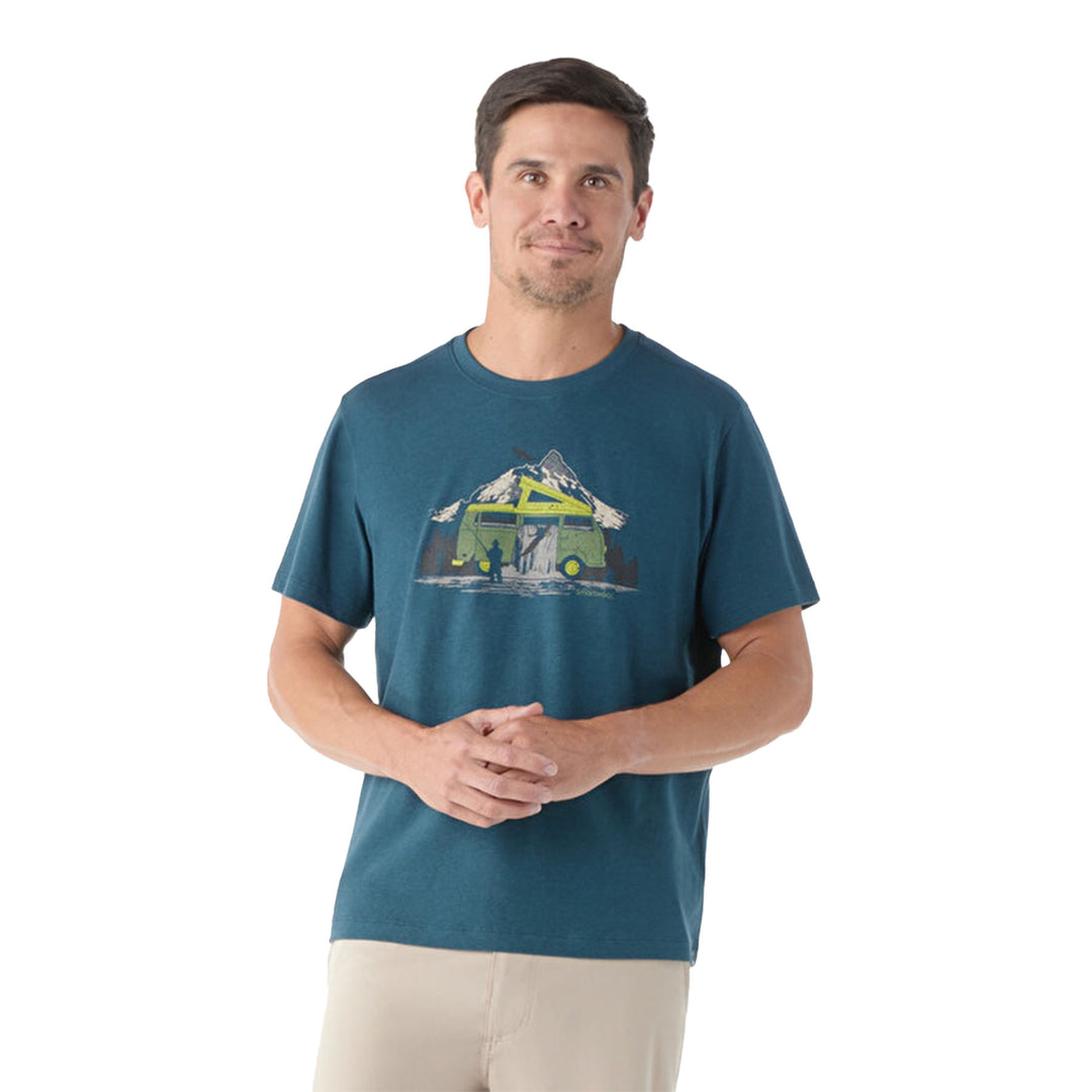 Smartwool Men's River Van Graphic Short Sleeve Tee #color_twilight-blue