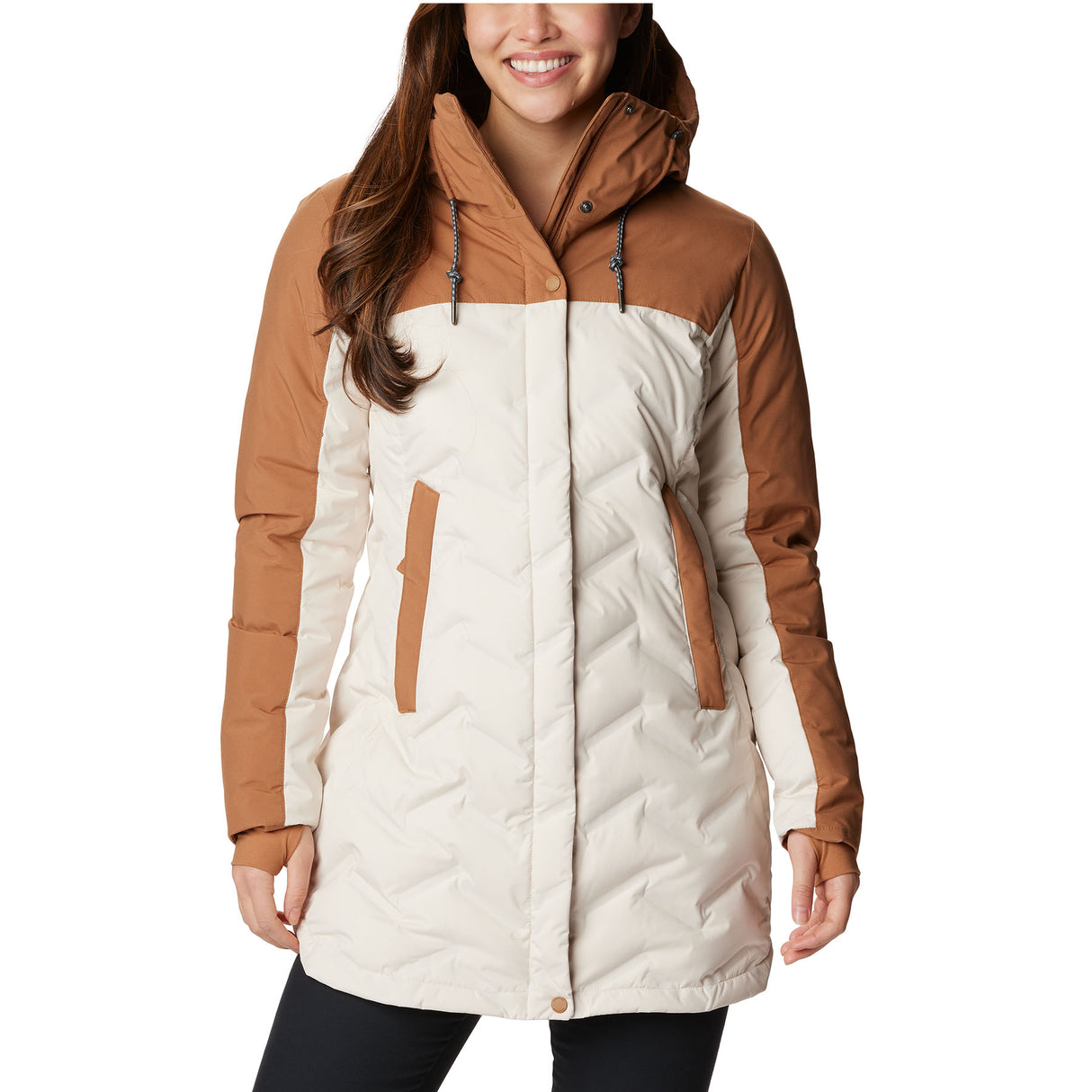 Columbia Women's Mountain Croo II Mid Down Jacket Chalk/Camel Brown / X-Small-Chalk/Camel Brown / Small-Chalk/Camel Brown / Medium-Chalk/Camel Brown / Large-Chalk/Camel Brown / X-Large #- 53 Degrees North