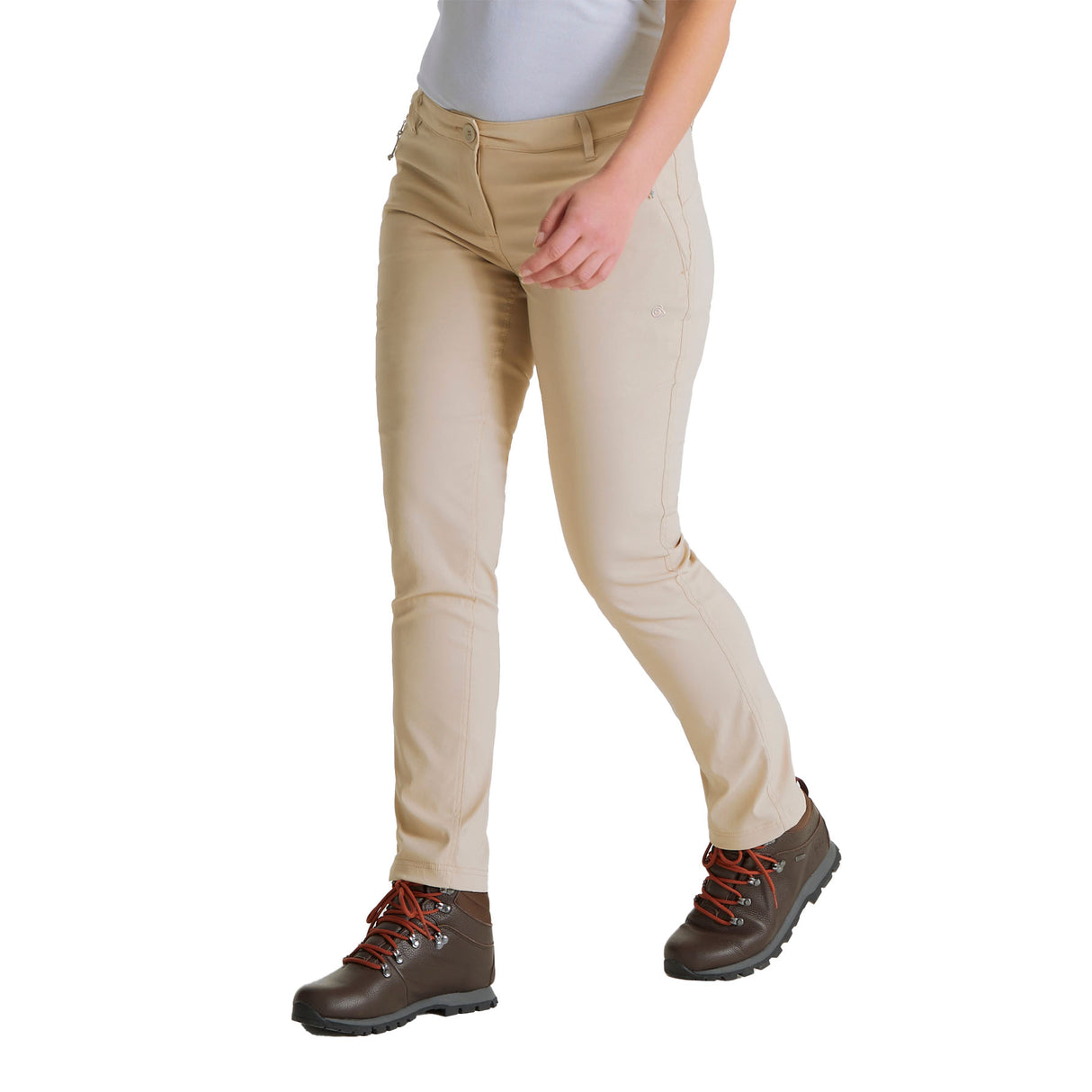Craghoppers Women's Kiwi Pro II Trousers Mid Khaki / X-Small / Short-Mid Khaki / X-Small / Regular-Mid Khaki / Small / Short-Mid Khaki / Small / Regular-Mid Khaki / Medium / Short #- 53 Degrees North