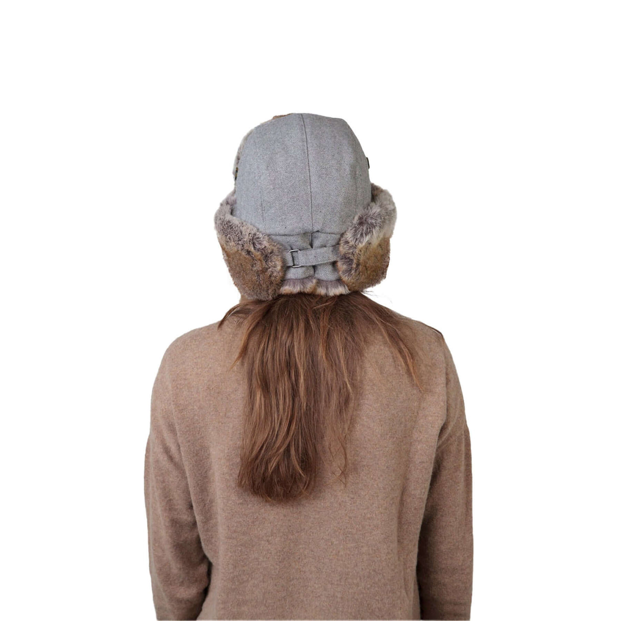 Barts Kamikaze Bomber Hat Grey Herringbone-Black #- 53 Degrees North