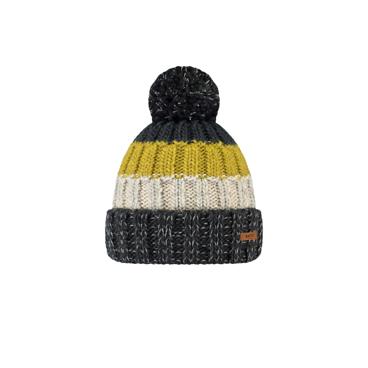 Barts Wilhelm Beanie Charcoal-Yellow-Cedar-Blue-Burgundy #- 53 Degrees North