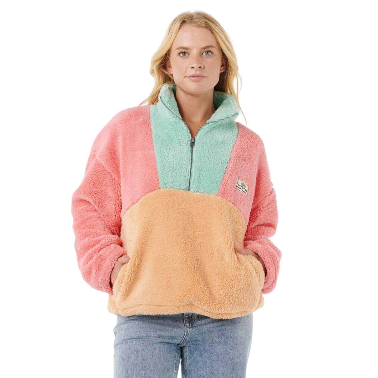 Ripcurl Women's Block Party Polar Fleece Pink / X-Small-Pink / Small-Pink / Medium-Pink / Large-Pink / X-Large - 53 Degrees North
