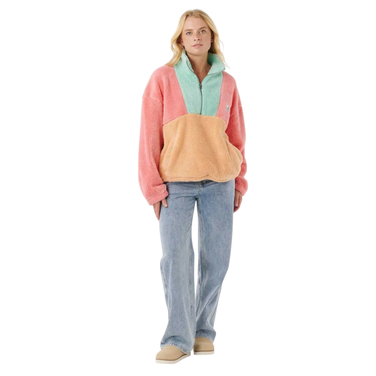 Ripcurl Women's Block Party Polar Fleece Pink / X-Small-Pink / Small-Pink / Medium-Pink / Large-Pink / X-Large - 53 Degrees North