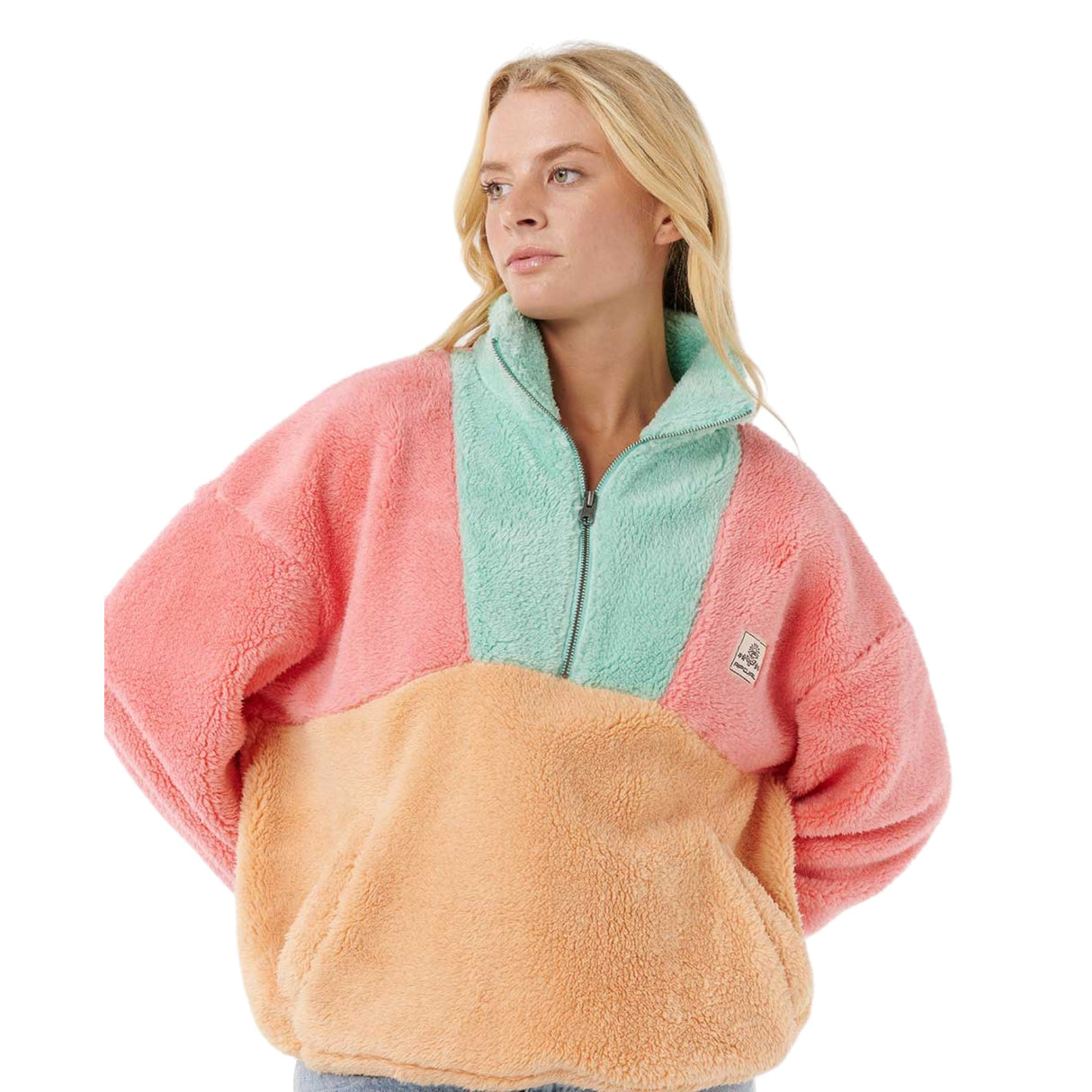 Ripcurl Women's Block Party Polar Fleece Pink / X-Small-Pink / Small-Pink / Medium-Pink / Large-Pink / X-Large - 53 Degrees North