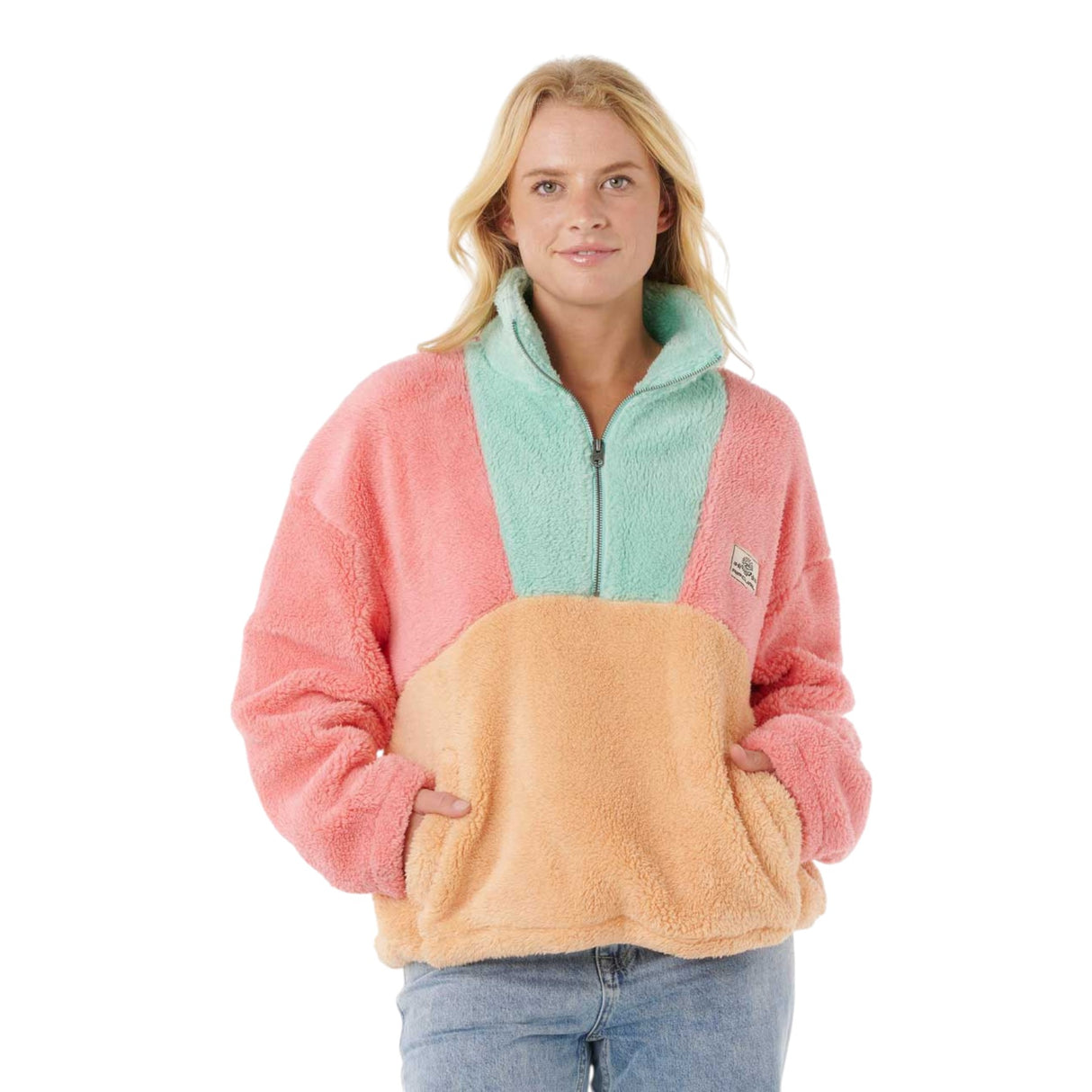 Ripcurl Women's Block Party Polar Fleece Pink / X-Small-Pink / Small-Pink / Medium-Pink / Large-Pink / X-Large - 53 Degrees North