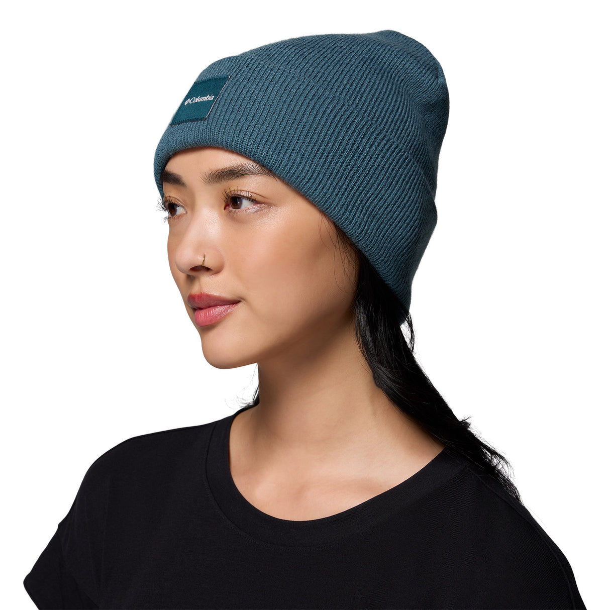 Columbia City Trek Heavyweight Beanie Dark Stone-Everblue-Shale Purple-Neon Light-Compass Blue/Icons #- 53 Degrees North