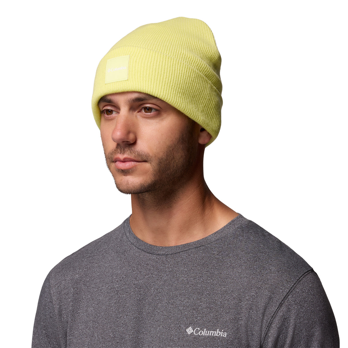 Columbia City Trek Heavyweight Beanie Dark Stone-Everblue-Shale Purple-Neon Light-Compass Blue/Icons #- 53 Degrees North