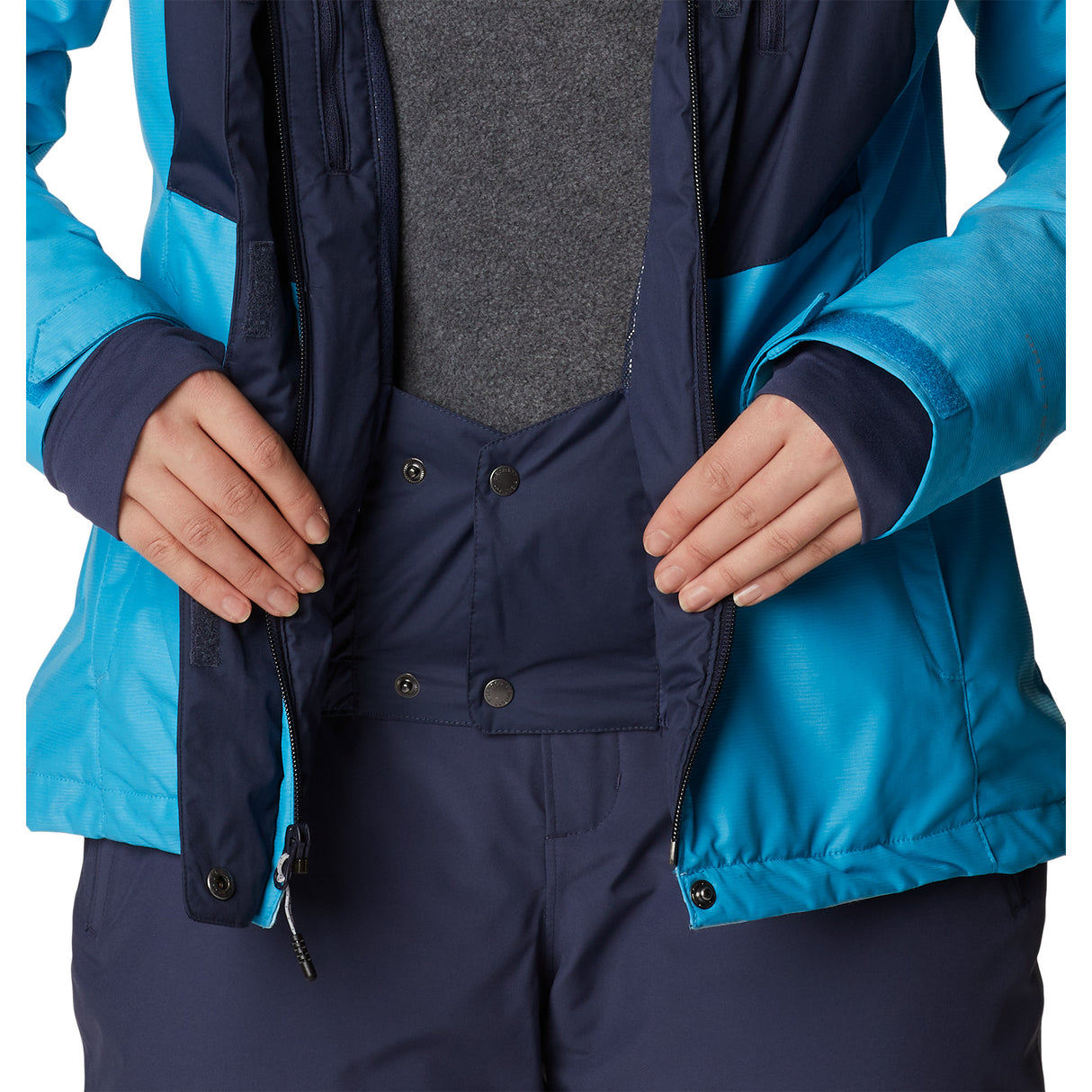 Columbia Women's Rosie Run Insulated Jacket Nocturnal/Spring Blue Hthr/Blue Chill / 8-Nocturnal/Spring Blue Hthr/Blue Chill / 10-Nocturnal/Spring Blue Hthr/Blue Chill / 12-Nocturnal/Spring Blue Hthr/Blue Chill / 14-Nocturnal/Spring Blue Hthr/Blue Chill / 16 #- 53 Degrees North