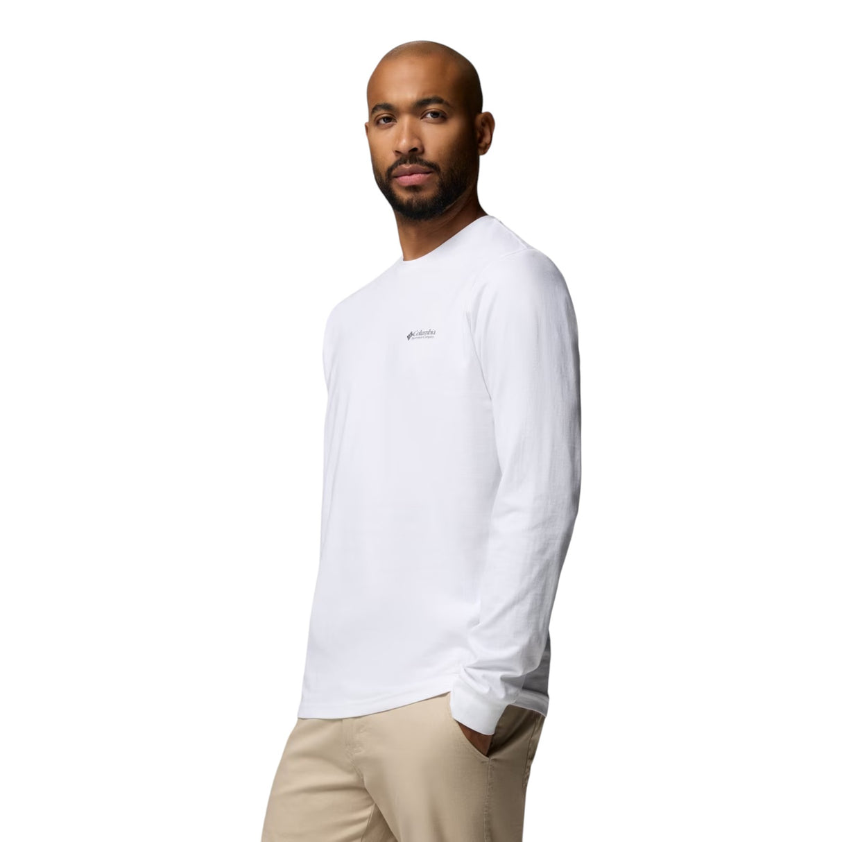 Columbia Men's Explorers Canyon Long Sleeve T-Shirt White/Branded Blanket / Small-White/Branded Blanket / Medium-White/Branded Blanket / Large-White/Branded Blanket / X-Large-White/Branded Blanket / XX-Large #- 53 Degrees North
