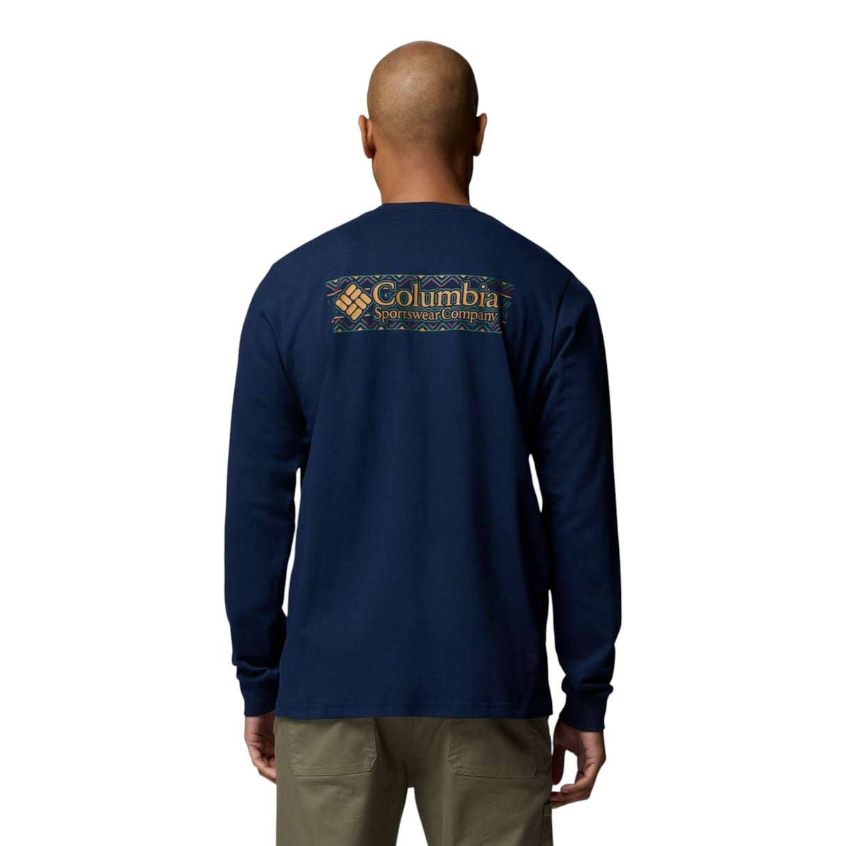 Columbia Men's Explorers Canyon Long Sleeve T-Shirt White/Branded Blanket / Small-White/Branded Blanket / Medium-White/Branded Blanket / Large-White/Branded Blanket / X-Large-White/Branded Blanket / XX-Large #- 53 Degrees North