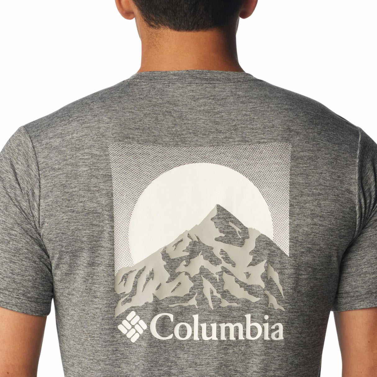 Columbia Men's Kwick Hike Back Graphic T-Shirt Black Heather/Moonscape / Small-Black Heather/Moonscape / Medium-Black Heather/Moonscape / Large-Black Heather/Moonscape / X-Large-Black Heather/Moonscape / XX-Large #- 53 Degrees North