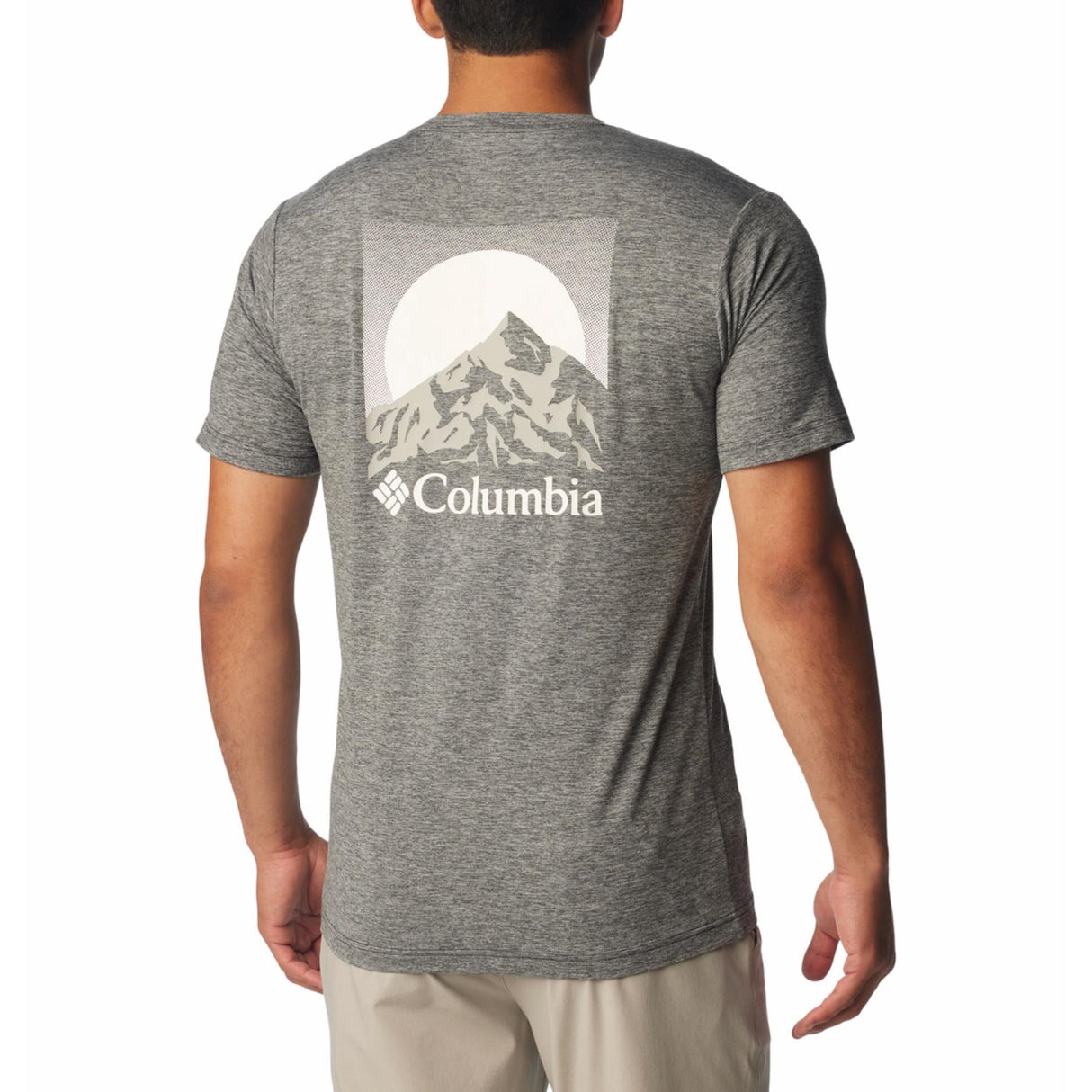 Columbia Men's Kwick Hike Back Graphic T-Shirt Black Heather/Moonscape / Small-Black Heather/Moonscape / Medium-Black Heather/Moonscape / Large-Black Heather/Moonscape / X-Large-Black Heather/Moonscape / XX-Large #- 53 Degrees North