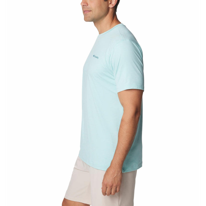 Columbia Men's Kwick Hike Back Graphic Short Sleeve Tee #color_spray-heather-naturally-boundless
