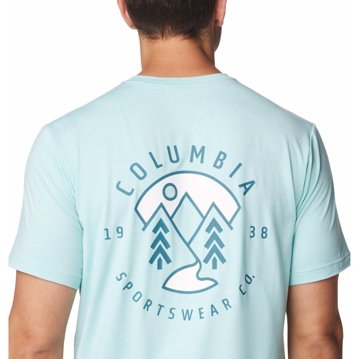 Columbia Men's Kwick Hike Back Graphic T-Shirt Black Heather/Moonscape / Small-Black Heather/Moonscape / Medium-Black Heather/Moonscape / Large-Black Heather/Moonscape / X-Large-Black Heather/Moonscape / XX-Large #- 53 Degrees North