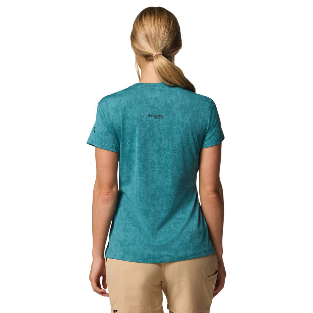Columbia Women's Bluebird Canyon Technical T-Shirt River Blue Popflorid Jacquard / X-Small-River Blue Popflorid Jacquard / Small-River Blue Popflorid Jacquard / Medium-River Blue Popflorid Jacquard / Large-River Blue Popflorid Jacquard / X-Large #- 53 Degrees North