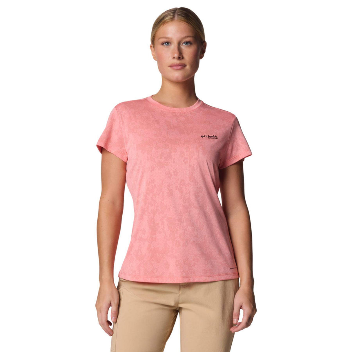 Columbia Women's Bluebird Canyon Technical T-Shirt River Blue Popflorid Jacquard / X-Small-River Blue Popflorid Jacquard / Small-River Blue Popflorid Jacquard / Medium-River Blue Popflorid Jacquard / Large-River Blue Popflorid Jacquard / X-Large #- 53 Degrees North