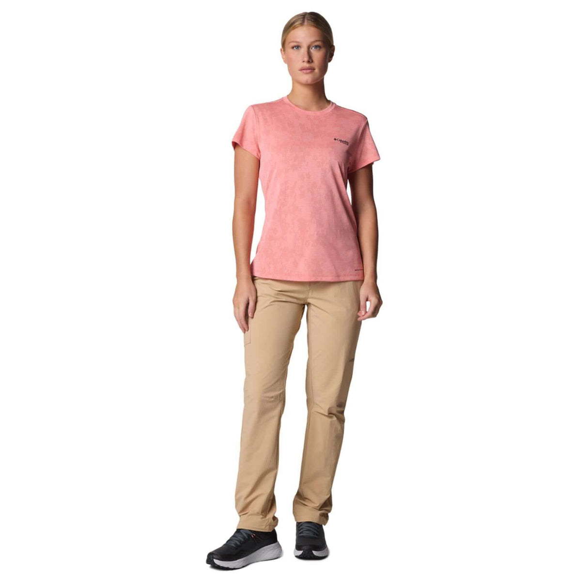 Columbia Women's Bluebird Canyon Technical T-Shirt River Blue Popflorid Jacquard / X-Small-River Blue Popflorid Jacquard / Small-River Blue Popflorid Jacquard / Medium-River Blue Popflorid Jacquard / Large-River Blue Popflorid Jacquard / X-Large #- 53 Degrees North