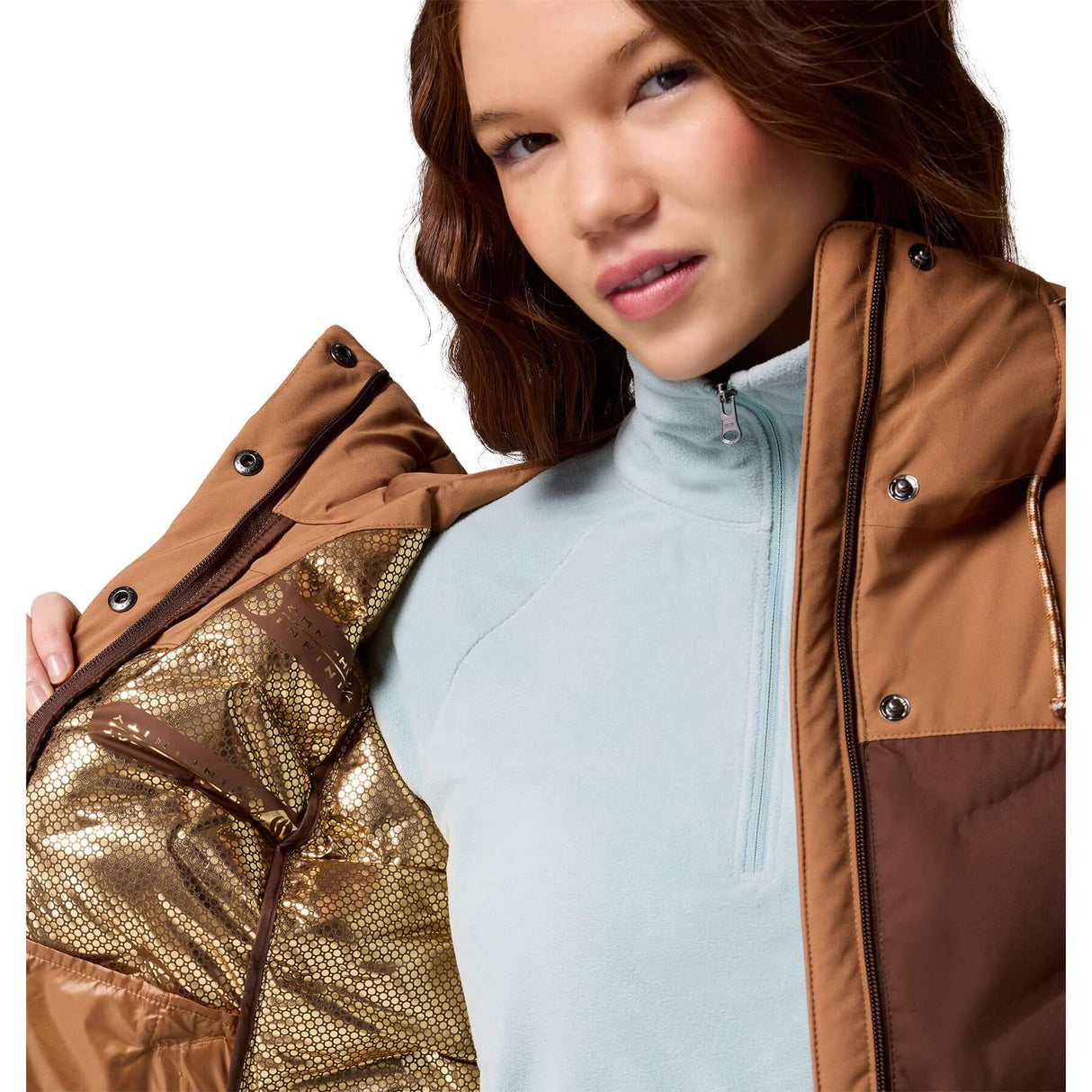 Columbia Women's Mountain Croo III Mid Down Jacket Tobacco/Camel Brown / X-Small-Tobacco/Camel Brown / Small-Tobacco/Camel Brown / Medium-Tobacco/Camel Brown / Large-Tobacco/Camel Brown / X-Large #- 53 Degrees North