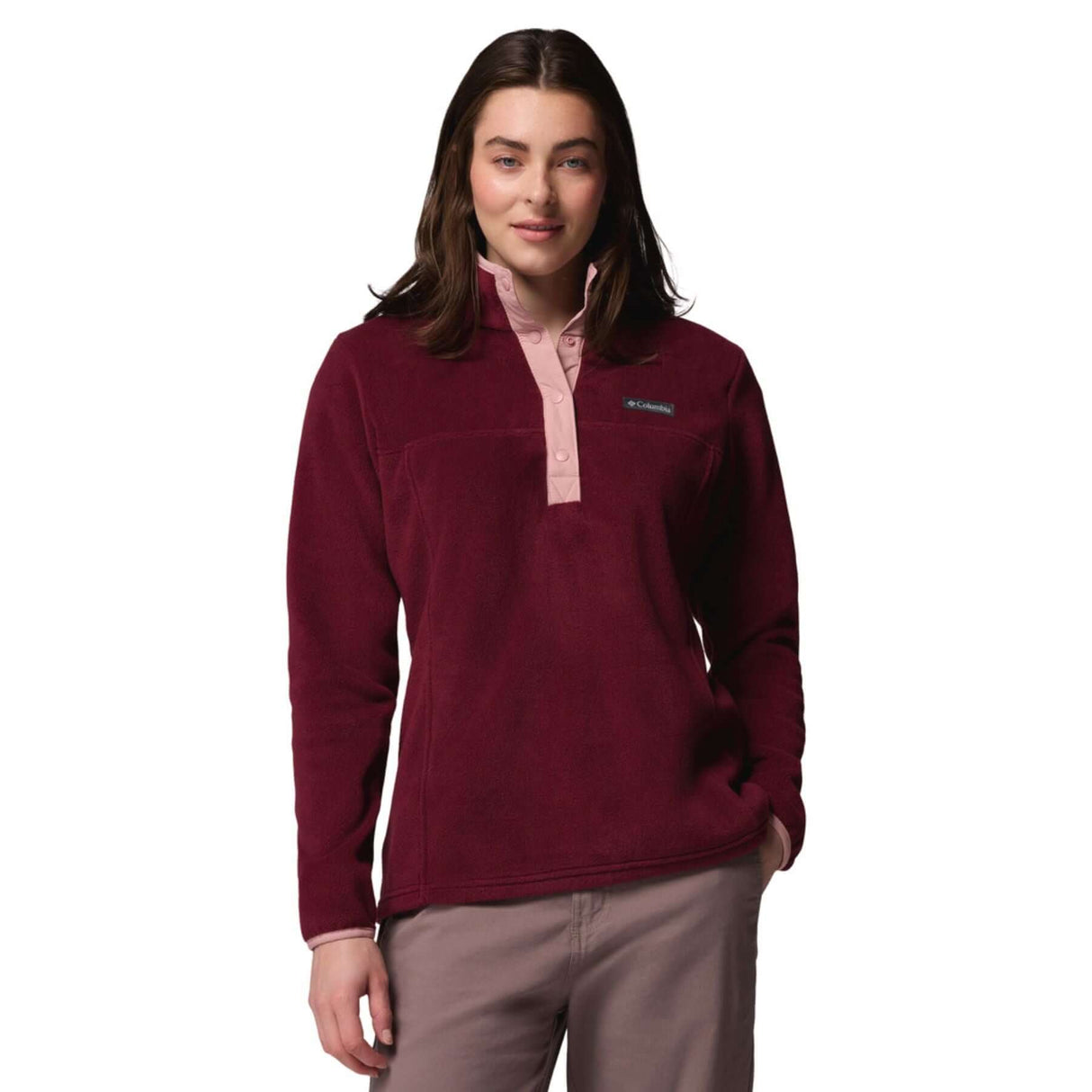 Columbia Women's Benton Springs 1/2 Snap Pullover Lavender Pearl/Share Purple/Shark / X-Small-Lavender Pearl/Share Purple/Shark / Small-Lavender Pearl/Share Purple/Shark / Medium-Lavender Pearl/Share Purple/Shark / Large-Lavender Pearl/Share Purple/Shark / X-Large #- 53 Degrees North