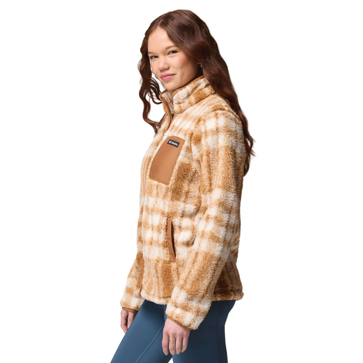 Columbia Women's West Bend Print Fleece Jacket Camel Brown Herringplaid / X-Small-Camel Brown Herringplaid / Small-Camel Brown Herringplaid / Medium-Camel Brown Herringplaid / Large-Camel Brown Herringplaid / X-Large #- 53 Degrees North