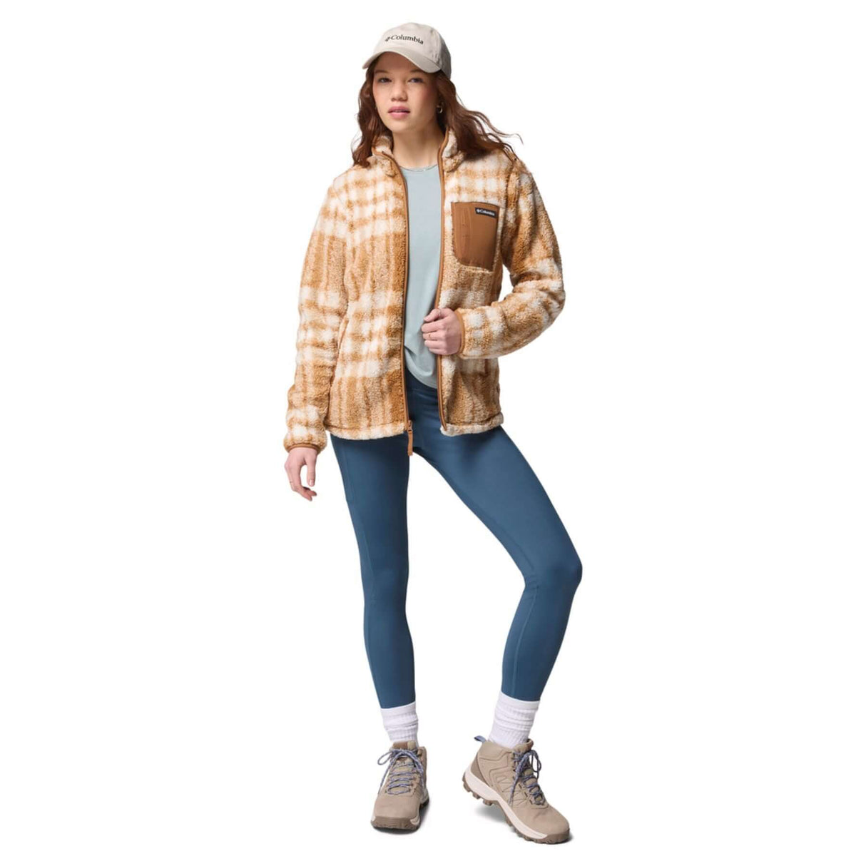 Columbia Women's West Bend Print Fleece Jacket Camel Brown Herringplaid / X-Small-Camel Brown Herringplaid / Small-Camel Brown Herringplaid / Medium-Camel Brown Herringplaid / Large-Camel Brown Herringplaid / X-Large #- 53 Degrees North