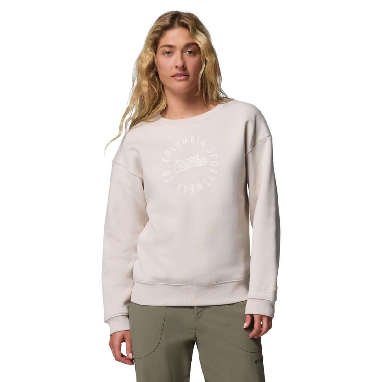 Columbia Women's Meridian Creek Crew Dark Stone/Columbia All Around / X-Small-Dark Stone/Columbia All Around / Small-Dark Stone/Columbia All Around / Medium-Dark Stone/Columbia All Around / Large-Dark Stone/Columbia All Around / X-Large #- 53 Degrees North