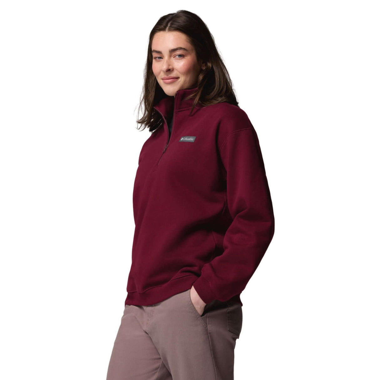 Columbia Women's Meridian Creek Quarter Zip Jumper Rich Wine / X-Small-Rich Wine / Small-Rich Wine / Medium-Rich Wine / Large-Rich Wine / X-Large #- 53 Degrees North