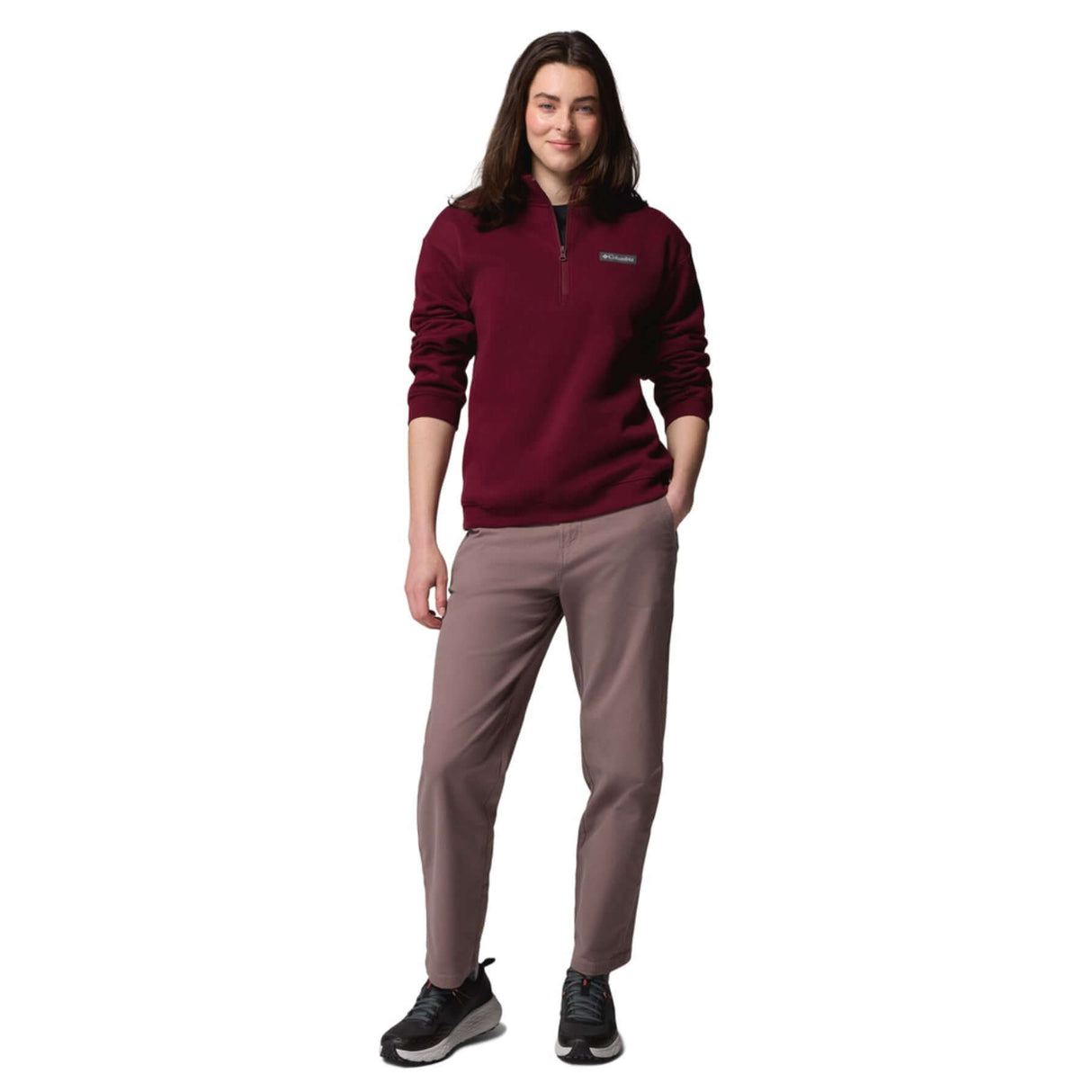 Columbia Women's Meridian Creek Quarter Zip Jumper Rich Wine / X-Small-Rich Wine / Small-Rich Wine / Medium-Rich Wine / Large-Rich Wine / X-Large #- 53 Degrees North