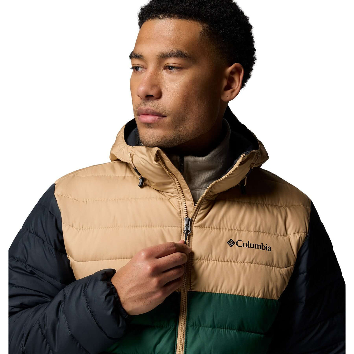 Columbia Men's Powder Lite II Hooded Jacket Rain Forest/Canoe/Black / Small-Rain Forest/Canoe/Black / Medium-Rain Forest/Canoe/Black / Large-Rain Forest/Canoe/Black / X-Large-Rain Forest/Canoe/Black / XX-Large #- 53 Degrees North