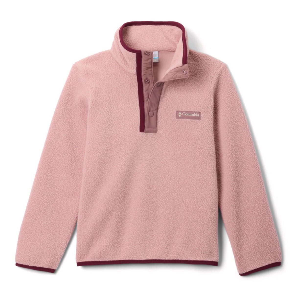 Columbia Kids' Helvetia II Half Snap Fleece Pullover Eraser Pink/Fig / Age 4-5-Eraser Pink/Fig / Age 6-7-Eraser Pink/Fig / Age 8-9-Eraser Pink/Fig / Age 10-12-Eraser Pink/Fig / Age 14-16 #- 53 Degrees North
