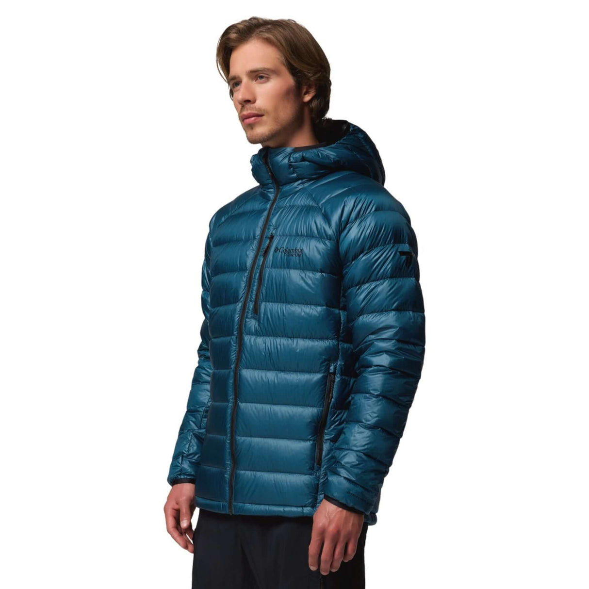 Columbia Men's Arctic Crest Down Hooded Jacket Nimbus Grey / Small-Nimbus Grey / Medium-Nimbus Grey / Large-Nimbus Grey / X-Large-Mountain Blue / Small #- 53 Degrees North