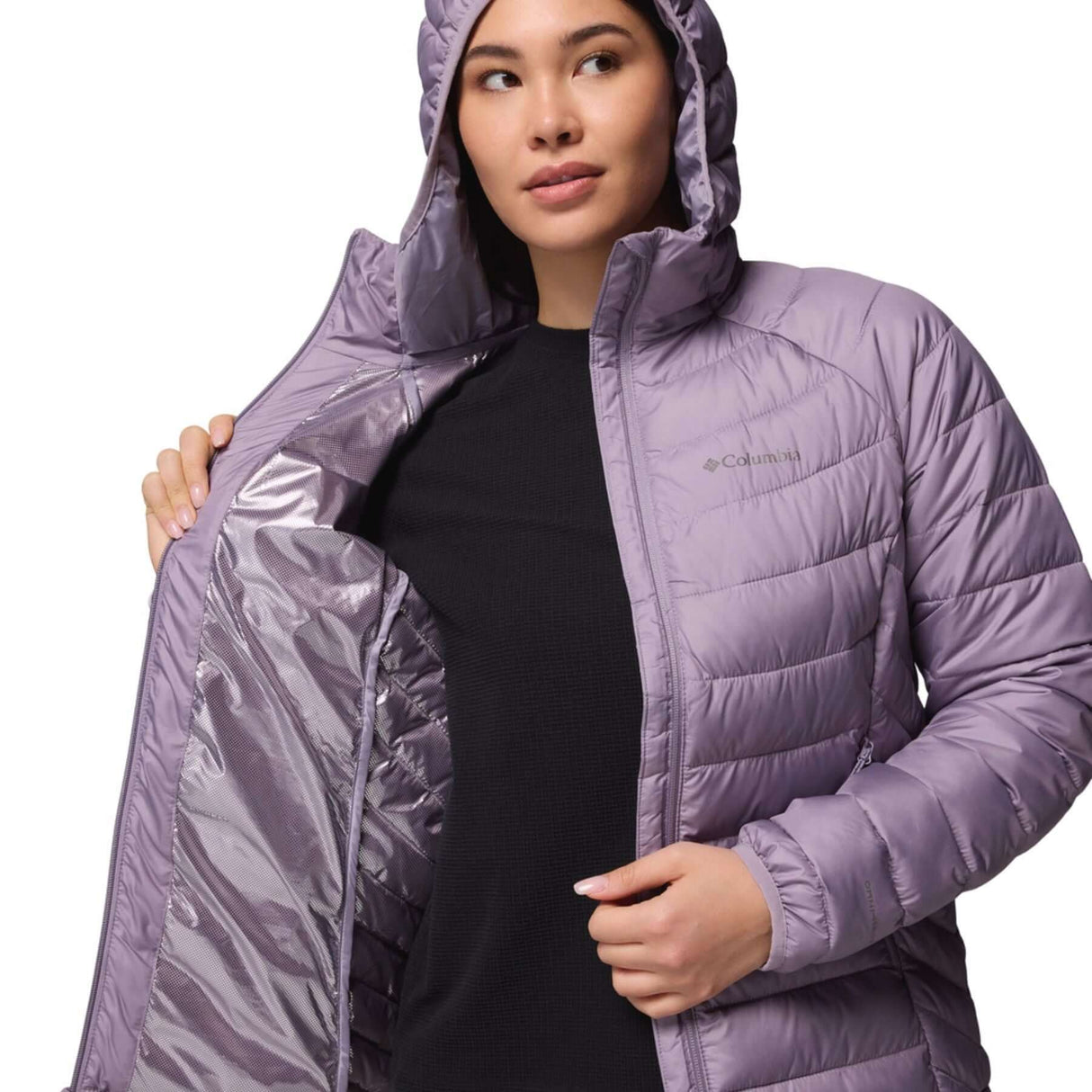 Columbia Women's Powder Lite II Hooded Insulated Jacket Shale Purple / X-Small-Shale Purple / Small-Shale Purple / Medium-Shale Purple / Large-Shale Purple / X-Large #- 53 Degrees North