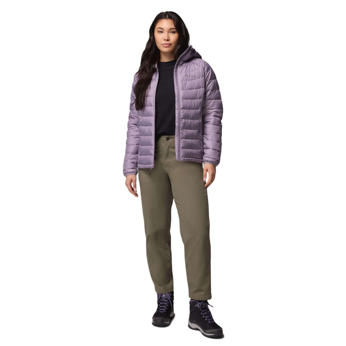 Columbia Women's Powder Lite II Hooded Insulated Jacket Shale Purple / X-Small-Shale Purple / Small-Shale Purple / Medium-Shale Purple / Large-Shale Purple / X-Large #- 53 Degrees North