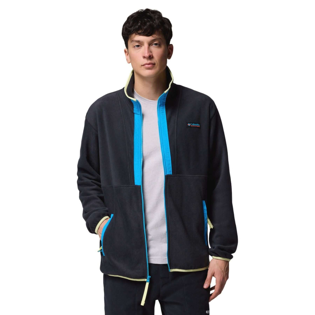 Columbia Men's Backbowl II Full Zip Fleece Chalk/Black / Small-Chalk/Black / Medium-Chalk/Black / Large-Chalk/Black / X-Large-Chalk/Black / XX-Large #- 53 Degrees North