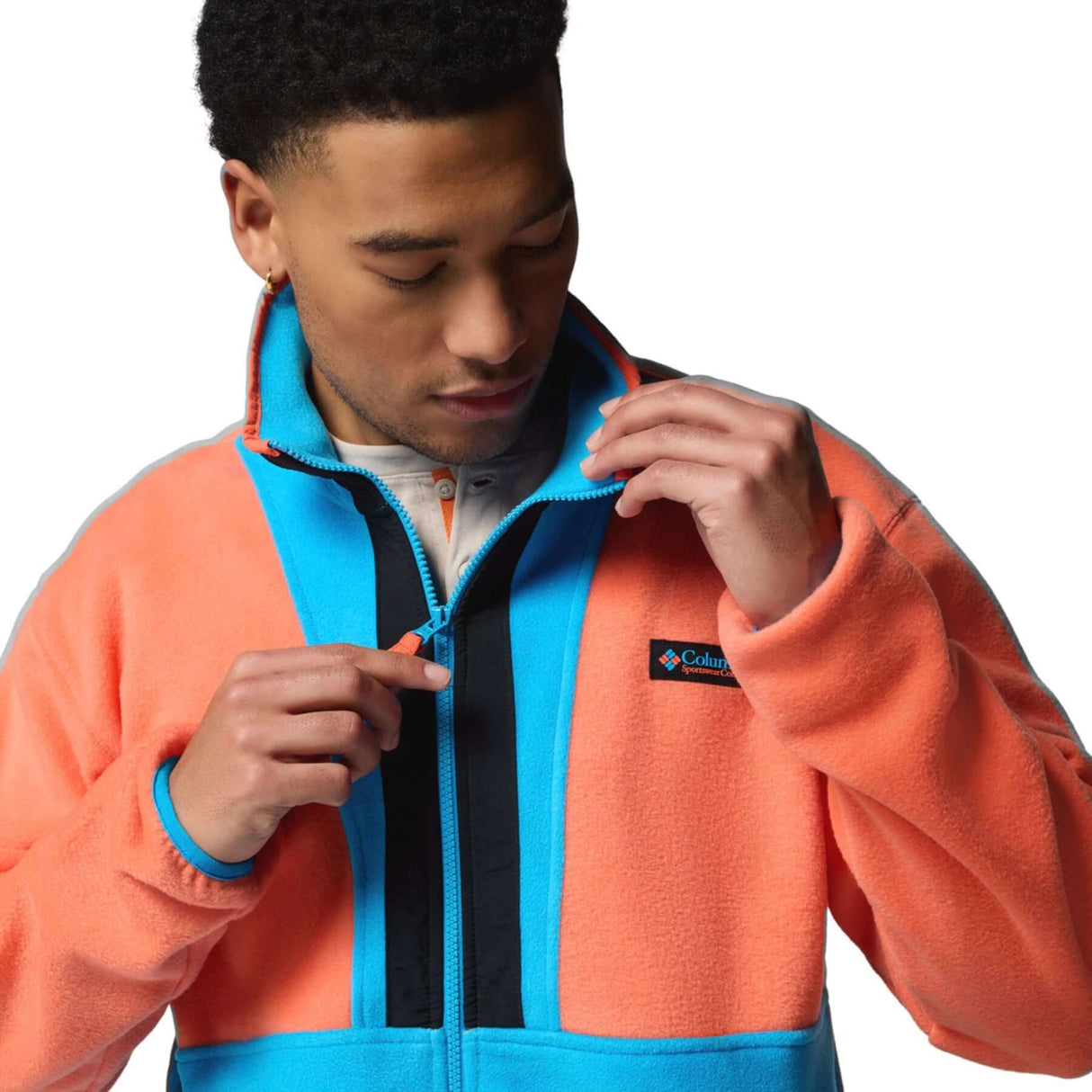 Columbia Men's Backbowl II Full Zip Fleece Chalk/Black / Small-Chalk/Black / Medium-Chalk/Black / Large-Chalk/Black / X-Large-Chalk/Black / XX-Large #- 53 Degrees North