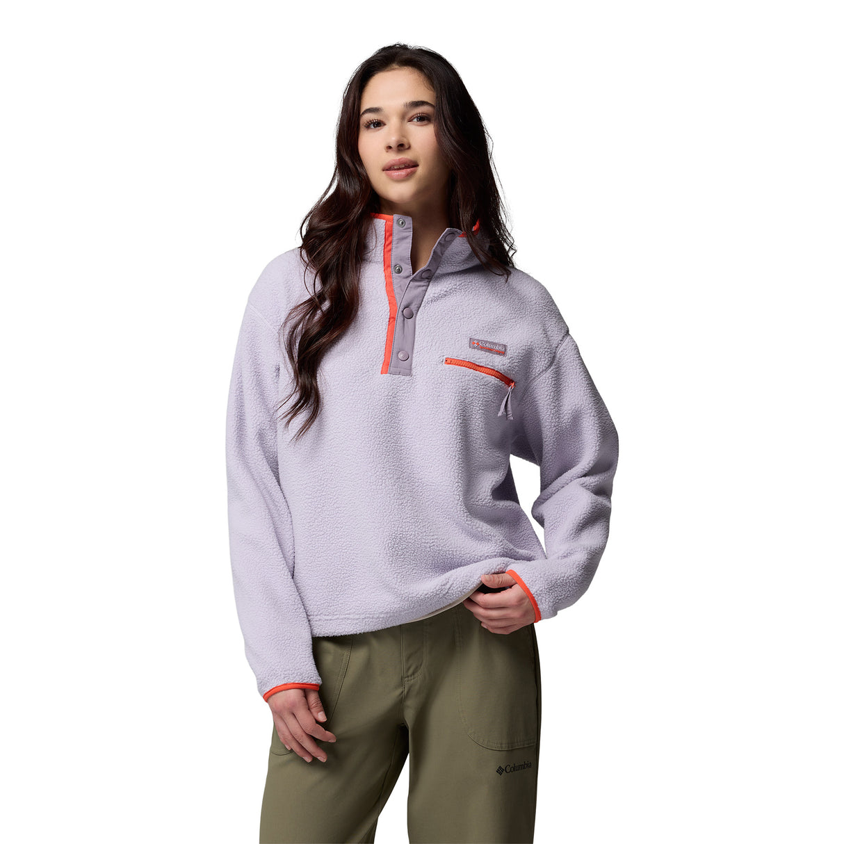 Columbia Women's Helvetia II Cropped Sherpa Half Snap Fleece Canoe / X-Small-Canoe / Small-Canoe / Medium-Canoe / Large-Canoe / X-Large #- 53 Degrees North
