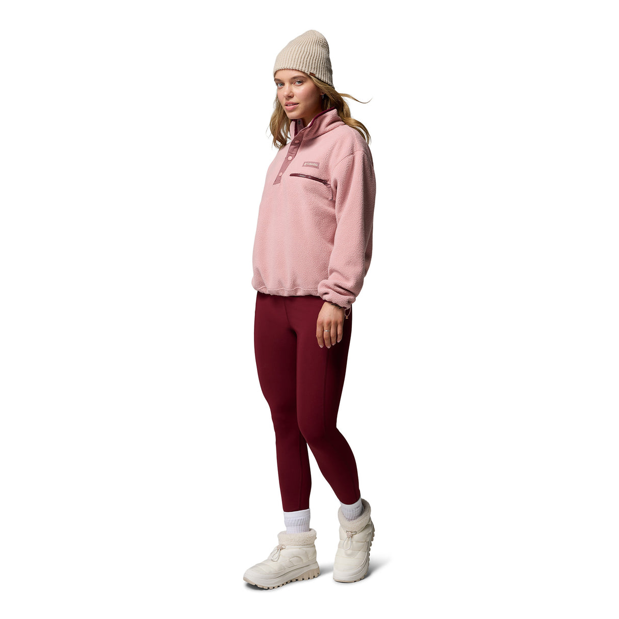 Columbia Women's Helvetia II Cropped Sherpa Half Snap Fleece Canoe / X-Small-Canoe / Small-Canoe / Medium-Canoe / Large-Canoe / X-Large #- 53 Degrees North