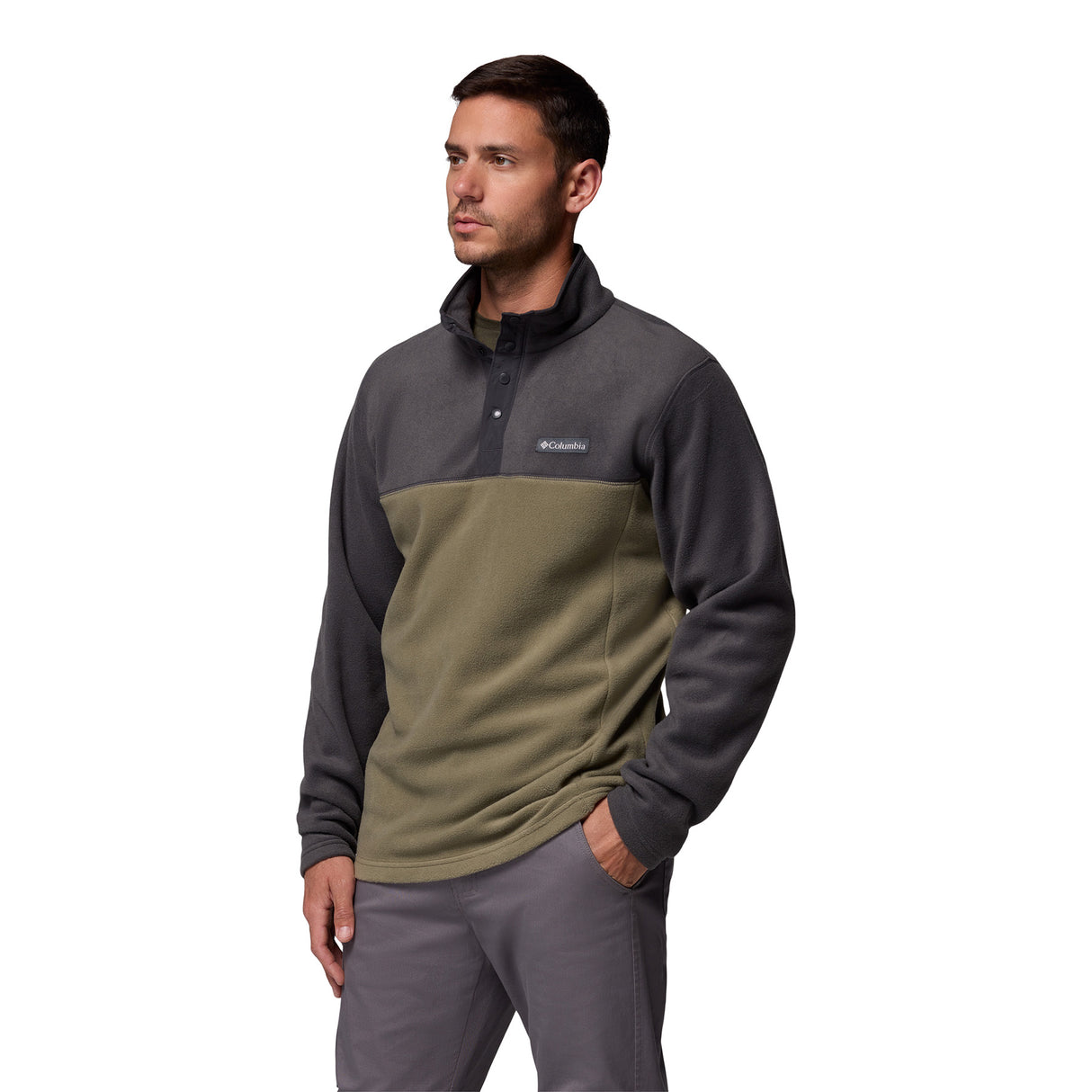 Columbia Men's Steens Mountain II Half Snap Fleece Pullover Tobacco/Black/Mtn Red / Small-Tobacco/Black/Mtn Red / Medium-Tobacco/Black/Mtn Red / Large-Tobacco/Black/Mtn Red / X-Large-Tobacco/Black/Mtn Red / XX-Large #- 53 Degrees North