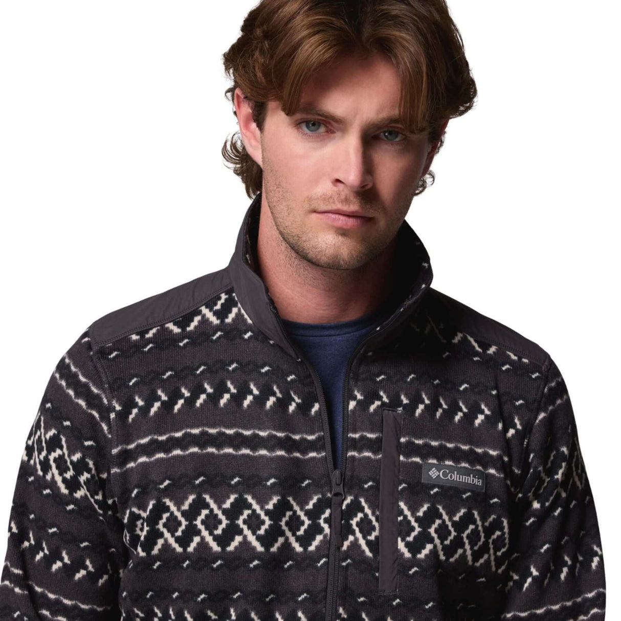 Columbia Men's Sweater Weather Printed Half Zip Fleece Shark KnitKnot / Small-Shark KnitKnot / Medium-Shark KnitKnot / Large-Shark KnitKnot / X-Large-Shark KnitKnot / XX-Large #- 53 Degrees North