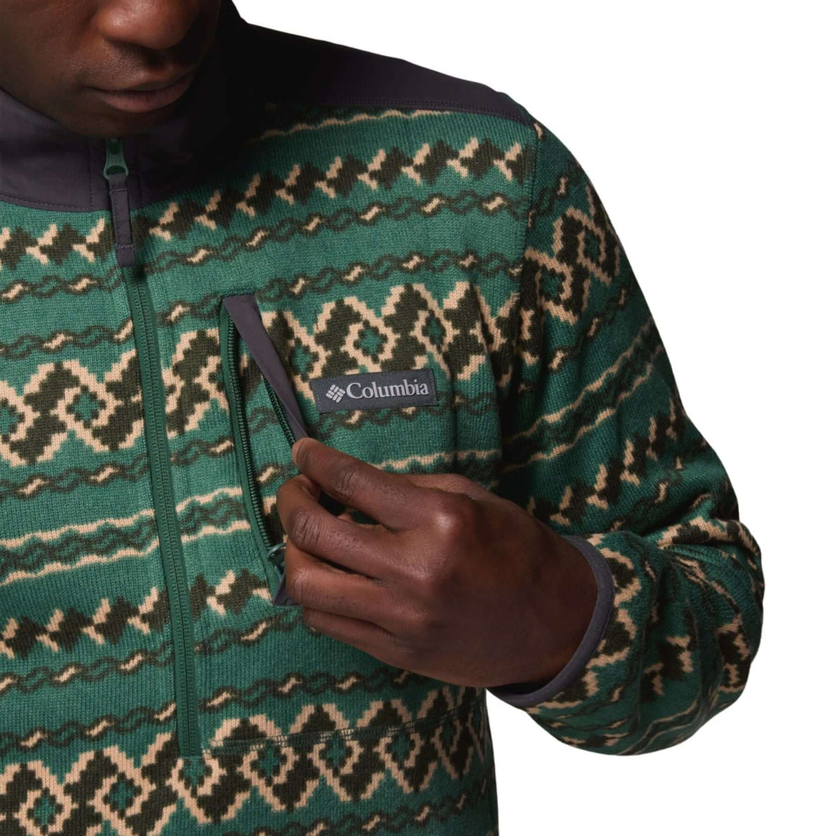 Columbia Men's Sweater Weather Printed Half Zip Fleece Shark KnitKnot / Small-Shark KnitKnot / Medium-Shark KnitKnot / Large-Shark KnitKnot / X-Large-Shark KnitKnot / XX-Large #- 53 Degrees North