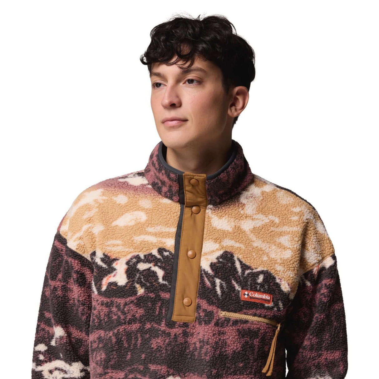 Columbia Men's Helvetia II Printed Half Snap Fleece Camel Brown Sisters / Small-Camel Brown Sisters / Medium-Camel Brown Sisters / Large-Camel Brown Sisters / X-Large-Camel Brown Sisters / XX-Large #- 53 Degrees North