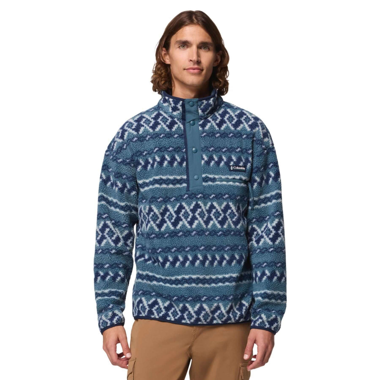 Columbia Men's Helvetia II Printed Half Snap Fleece Camel Brown Sisters / Small-Camel Brown Sisters / Medium-Camel Brown Sisters / Large-Camel Brown Sisters / X-Large-Camel Brown Sisters / XX-Large #- 53 Degrees North