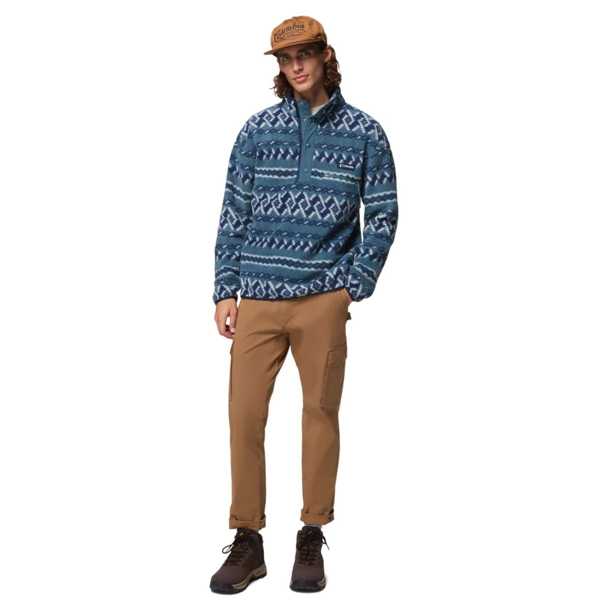 Columbia Men's Helvetia II Printed Half Snap Fleece Camel Brown Sisters / Small-Camel Brown Sisters / Medium-Camel Brown Sisters / Large-Camel Brown Sisters / X-Large-Camel Brown Sisters / XX-Large #- 53 Degrees North