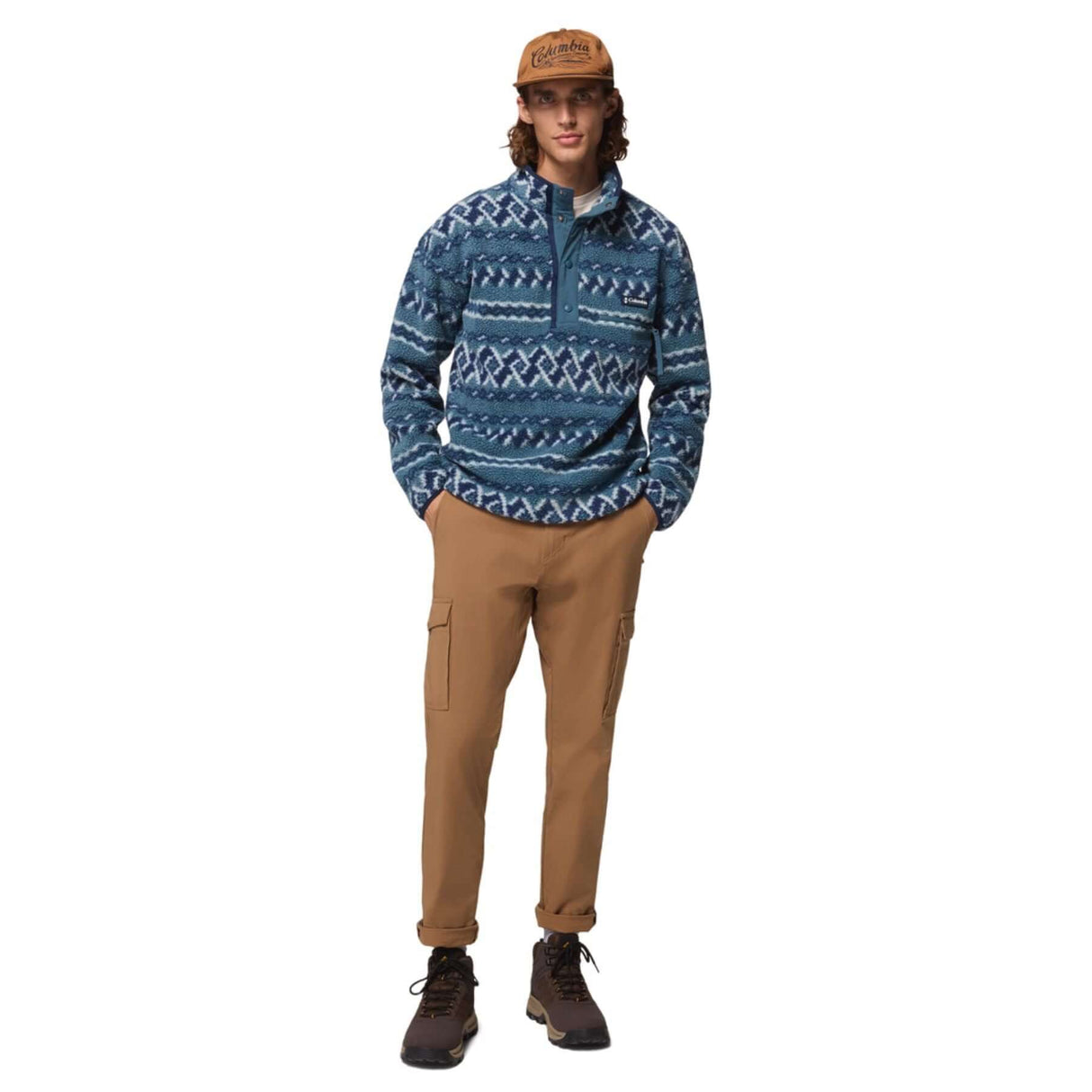 Columbia Men's Helvetia II Printed Half Snap Fleece Camel Brown Sisters / Small-Camel Brown Sisters / Medium-Camel Brown Sisters / Large-Camel Brown Sisters / X-Large-Camel Brown Sisters / XX-Large #- 53 Degrees North